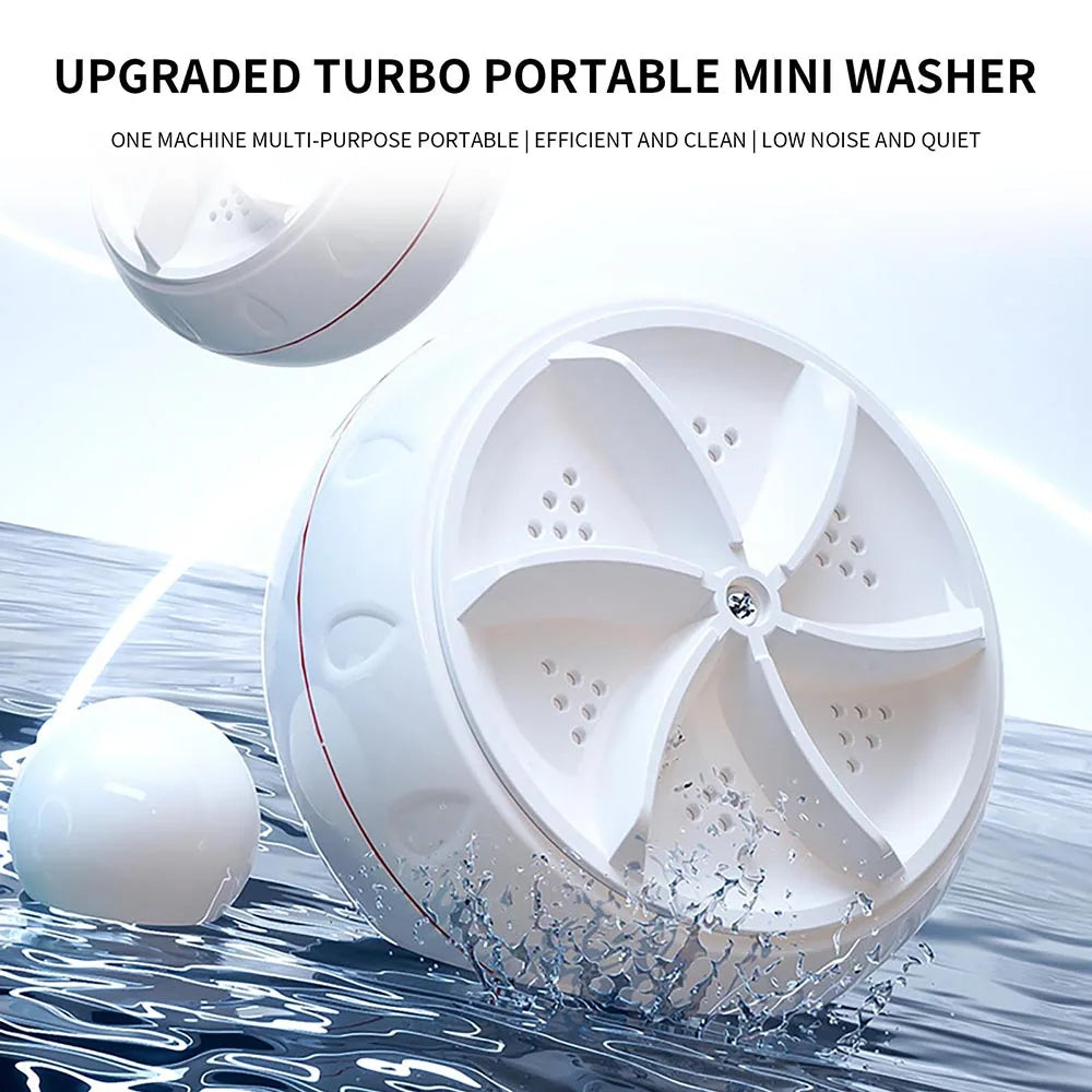 TurboWash Mini 3-in-1 – Portable Ultrasonic Washer for Clothes, Fruits & Utensils 🍏👕✨