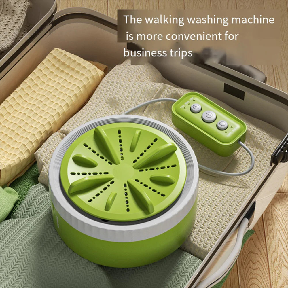 TurboWash Mini 3-in-1 – Portable Ultrasonic Washer for Clothes, Fruits & Utensils 🍏👕✨